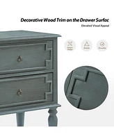 Kim 28"Tall 2-Drawer Nightstand