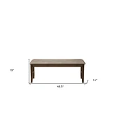 Faux Leather Distressed Upholstery Dining Bench