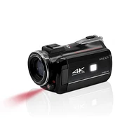 Minolta MN4K40NV 4K Ultra Hd 30MP 3" Touchscreen Night Vision Camcorder with Led Light, Black