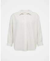 Celtic & Co. Women's Linen Blend Relaxed Shirt