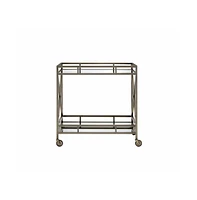 Multi-Function Metal Serving Cart – Rolling Bar Cart with Ample Storage