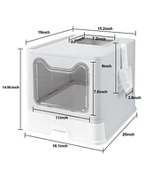 Bingopaw Portable Foldable Cat Litter Box Pet Litter Boxes Toilet