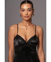 Jluxlabel Women's Surreal Satin Maxi Dress