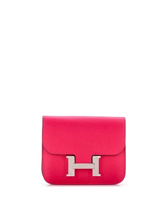 Pre-Owned Hermes Constance Slim Wallet Epsom