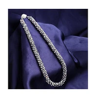 Sohi Women's Silver Plated Designer Collar Necklace