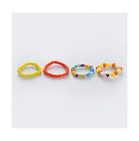 Sohi Women's Beaded Multi-Layer Ring
