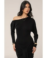 Jluxlabel Women's Dawn Drape Maxi Dress