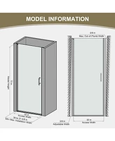 Zachvo Sliding Frameless Shower Door