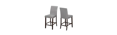 2-Piece Solid Wood Counter Height Bar Stool Set – Stylish & Comfortable Seating