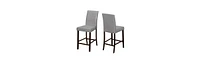 2-Piece Solid Wood Counter Height Bar Stool Set – Stylish & Comfortable Seating