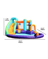 Ltmate Global Inc. Bounce House for Kids 3-12 Inflatable Slide Jumping Bounce Castle Blow Up Toddler Bouncy House for Kids Outdoor with Slide and Blow