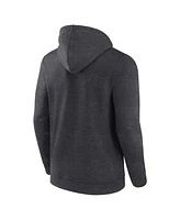 Fanatics Men's Heather Charcoal Notre Dame Fighting Irish Iconic Fleece Full-Zip Hoodie