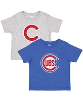 Soft As A Grape Toddler 2-Pack Royal/Heather Gray Chicago Cubs Cooperstown Collection T-Shirt Set