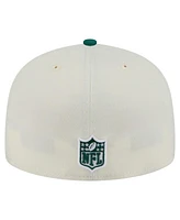 New Era Men's White/Green York Jets Main 59FIFTY Fitted Hat