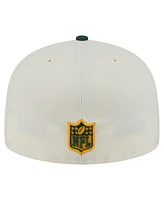 New Era Men's White/Green Green Bay Packers Main 59FIFTY Fitted Hat