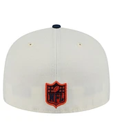 New Era Men's White/Navy Chicago Bears Main 59FIFTY Fitted Hat