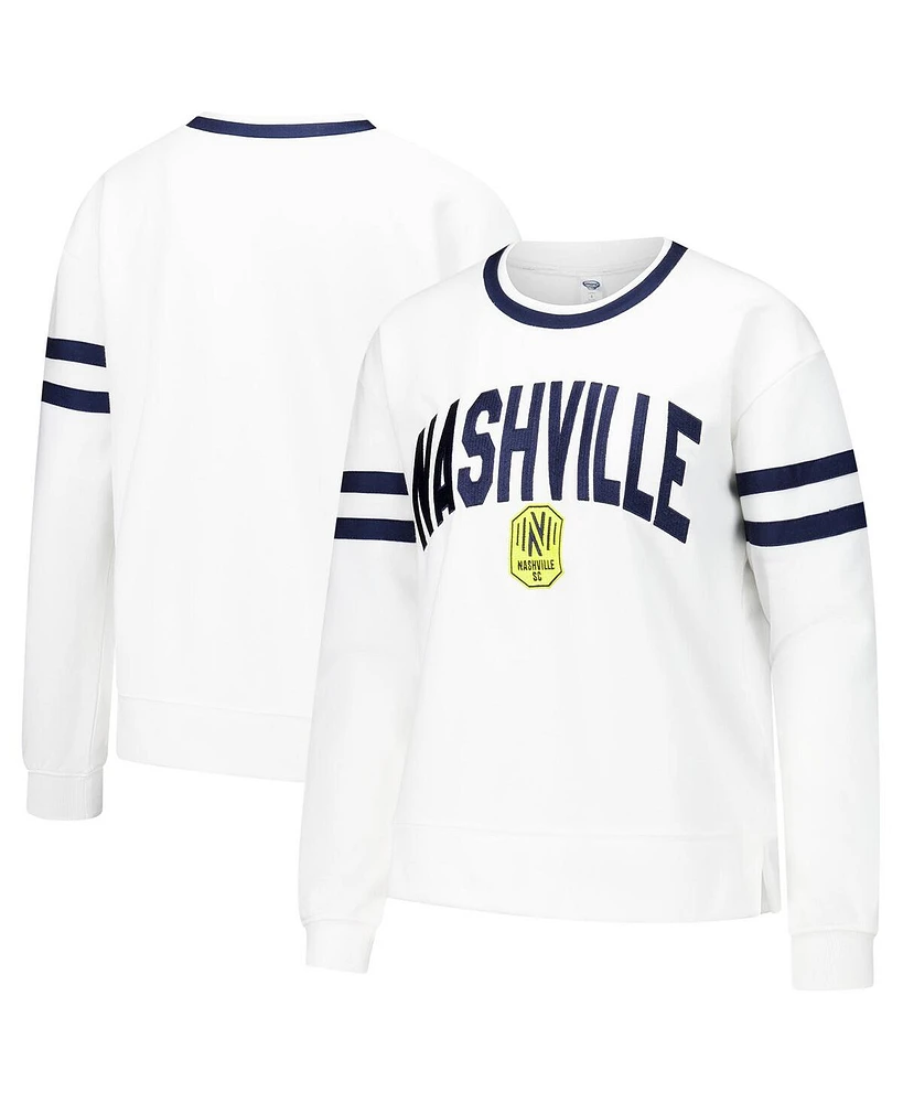 Concepts Sport Women's White Nashville Sc Borough Long Sleeve T-Shirt