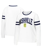Concepts Sport Women's White Nashville Sc Borough Long Sleeve T-Shirt