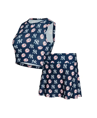 Concepts Sport Women's Navy New York Yankees Knit Tank Top and Skort Set