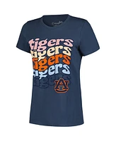 Image One Women's Navy Auburn Tigers Repeat Slogan Boyfriend T-Shirt