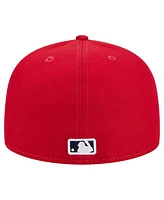 New Era Men's Red Washington Nationals Script Sided 59FIFTY Fitted Hat
