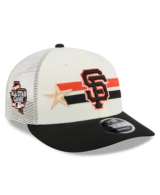New Era Men's Cream/Black San Francisco Giants 2024 Mlb All-Star Game Workout Mesh Back Low Profile 9FIFTY Snapback Hat
