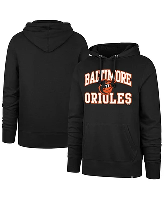 '47 Brand Men's Black Baltimore Orioles Velocity Headline Pullover Hoodie