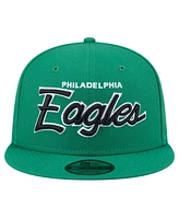 New Era Men's Kelly Green Philadelphia Eagles Main Script 9FIFTY Snapback Hat