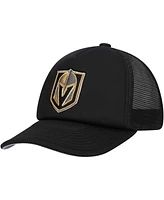 Mitchell & Ness Big Boys and Girls Black Vegas Golden Knights Core Trucker Adjustable Hat
