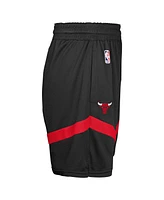 Nike Big Boys and Girls Black Chicago Bulls Practice Mesh Shorts