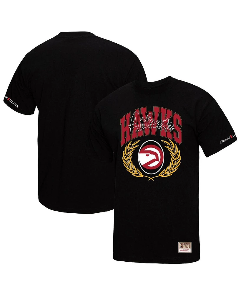 Mitchell & Ness Men's Black Atlanta Hawks Nba x Michelob Ultra Rewind Ii T-Shirt