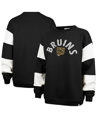 '47 Brand Women's Black Boston Bruins Eephus Barred Pullover Sweatshirt