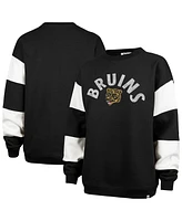 '47 Brand Women's Black Boston Bruins Eephus Barred Pullover Sweatshirt