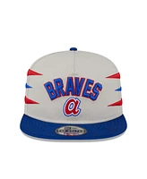 New Era Men's Cream Atlanta Braves Iron Golfer Snapback Hat