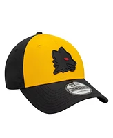 New Era Men's Gold/Black As Roma Rubber Wolf Adjustable 9FORTY Hat