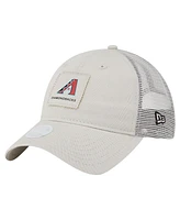 New Era Women's Light Beige Arizona Diamondbacks Square Stitch 9TWENTY Adjustable Hat