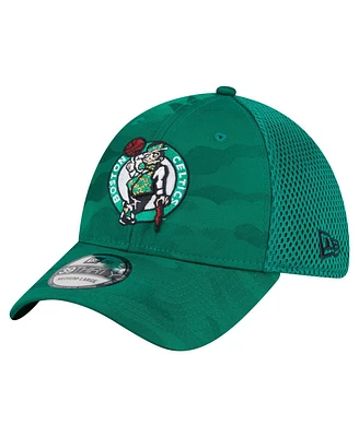 New Era Men's Kelly Green Boston Celtics Subtle Camo 39THIRTY Flex Hat