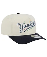 New Era Men's White New York Yankees Team Scribble Golfer Adjustable Hat
