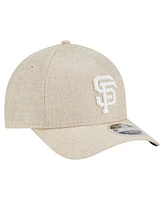 New Era Men's Beige San Francisco Giants Cotton Weave M-Crown A-Frame 9FORTY Adjustable Hat