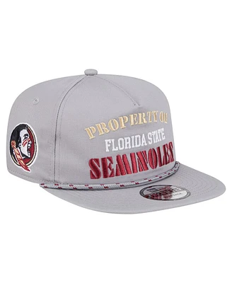 New Era Men's Gray Florida State Seminoles Golfer Vintage Adjustable Hat
