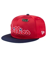 New Era Men's Red/Navy Philadelphia Phillies Satin 59FIFTY Fitted Hat