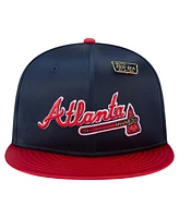 New Era Men's Navy/Red Atlanta Braves Satin 59FIFTY Fitted Hat
