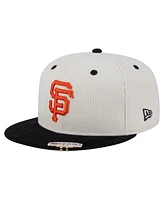 New Era Men's Cream/Black San Francisco Giants Two-Tone Corduroy 59FIFTY Fitted Hat
