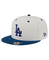 New Era Men's Cream/Royal Los Angeles Dodgers Two-Tone Corduroy 59FIFTY Fitted Hat