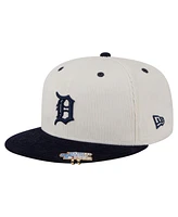 New Era Men's Cream/Navy Detroit Tigers Two-Tone Corduroy 59FIFTY Fitted Hat