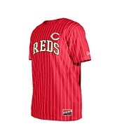 New Era Men's Red Cincinnati Reds Throwback Pinstripe T-Shirt