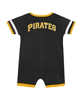 Outerstuff Newborn Black Pittsburgh Pirates Double Hit Coveralls Shorts