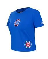 Pro Standard Women's Royal Chicago Cubs Game Day Classics Baby Doll Cropped T-Shirt