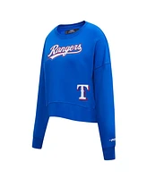 Pro Standard Women's Royal Texas Rangers Game Day Classics Crewneck Pullover Sweatshirt