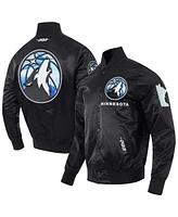 Pro Standard Men's Black Minnesota Timberwolves 2024/25 City Edition Chenille Satin Full-Snap Jacket
